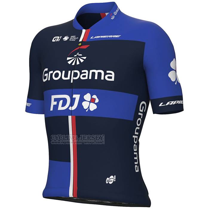 2023 Cycling Jersey Groupama-FDJ Blue Short Sleeve And Bib Short